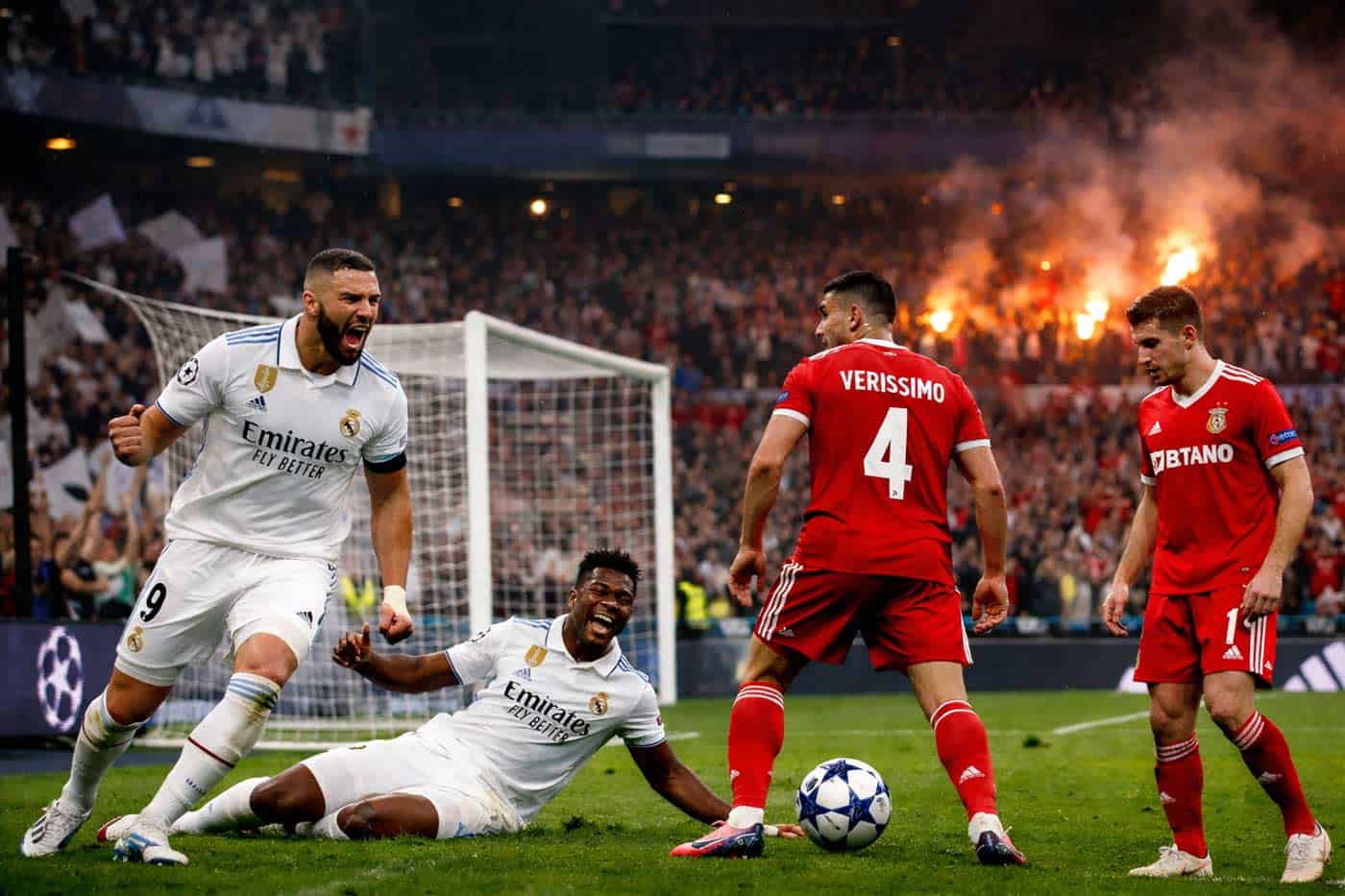 Benzema et Vinícius célèbrent leur victoire en Champions League face à Benfica