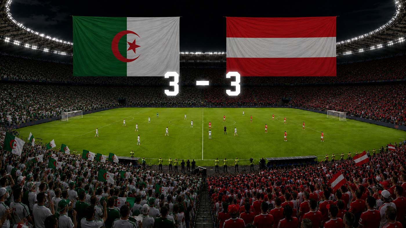 L’Algérie et l’Autriche font match nul 3-3 à la Coupe du monde 2026