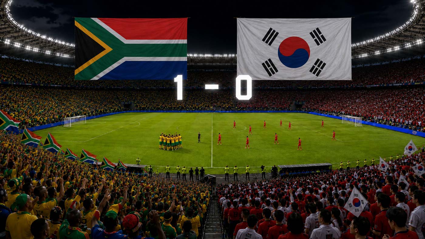 L’Afrique du Sud bat la Corée du Sud 1-0 à la Coupe du monde 2026