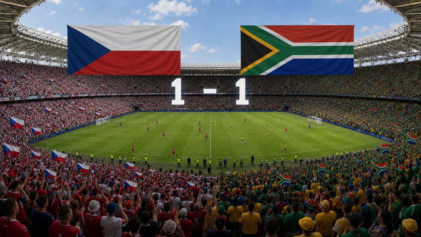 La Tchéquie et l’Afrique du Sud font match nul 1-1 à la Coupe du monde 2026