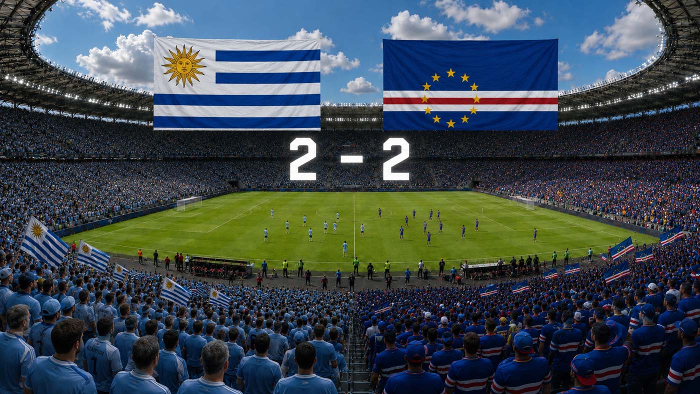 L’Uruguay et le Cap-Vert font match nul 2-2 à la Coupe du monde 2026