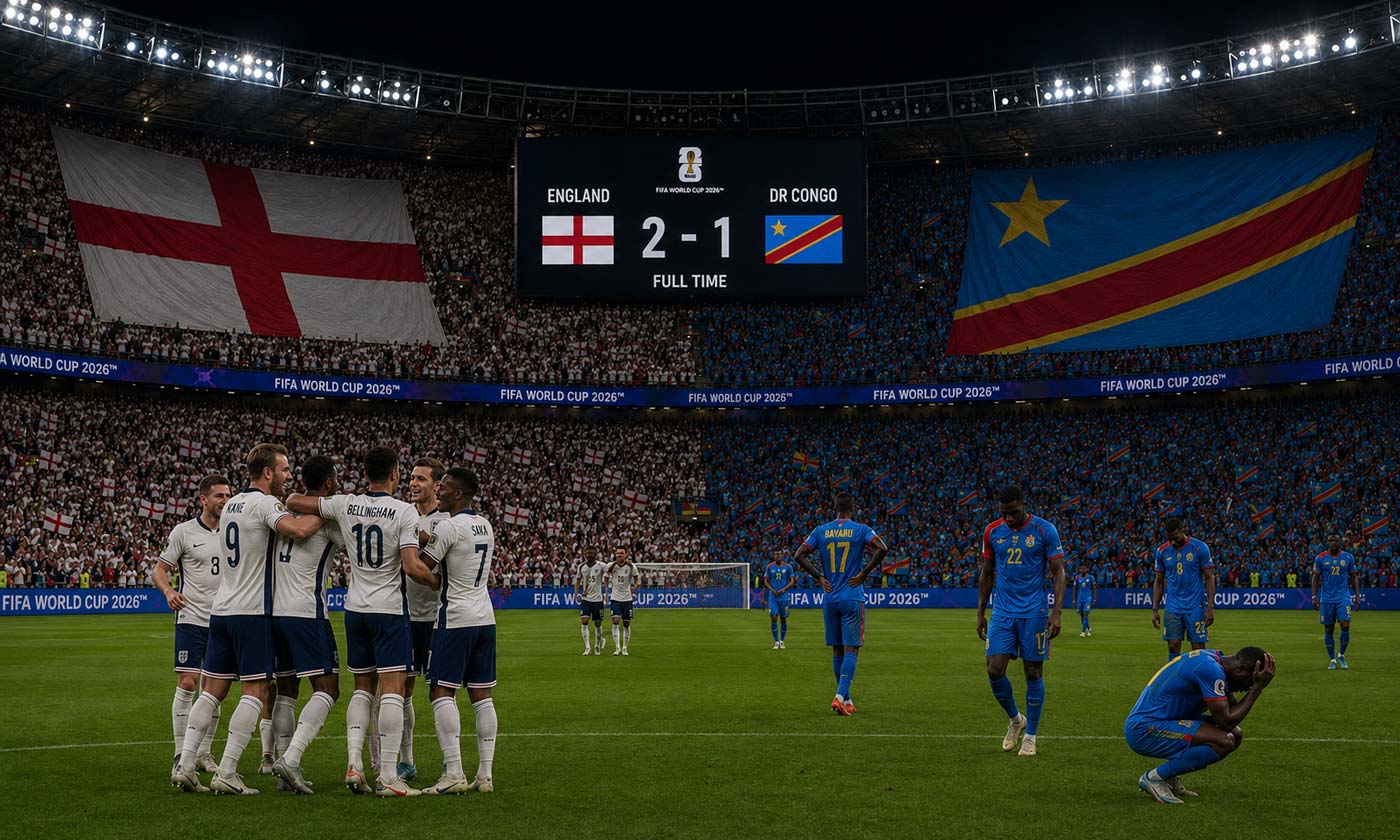L’Angleterre bat la RD Congo 2-1 en seizièmes de finale de la Coupe du monde 2026