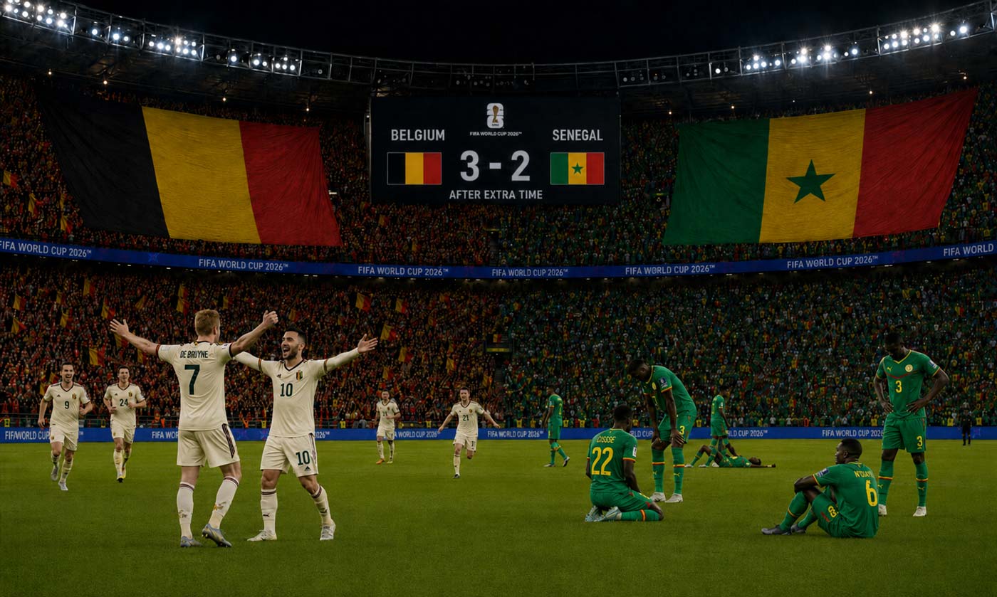 La Belgique bat le Sénégal 3-2 après prolongation à la Coupe du monde 2026