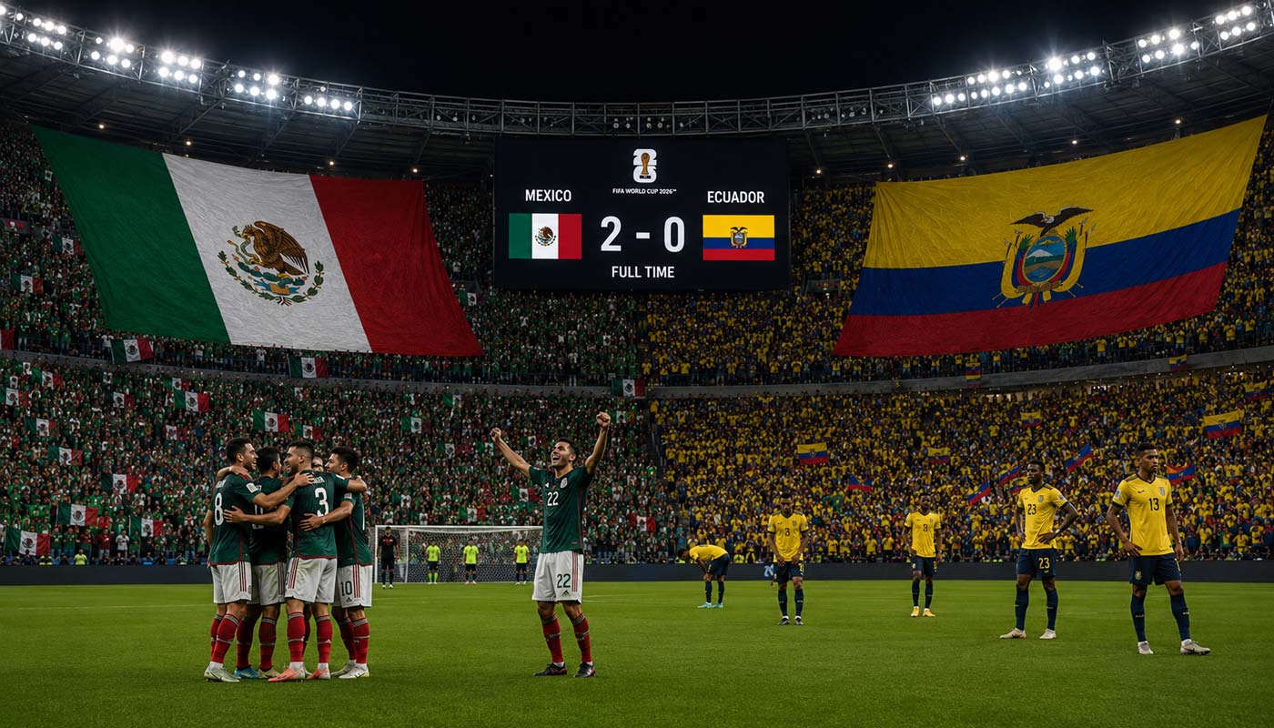 Le Mexique bat l’Équateur 2-0 en seizièmes de finale de la Coupe du monde 2026