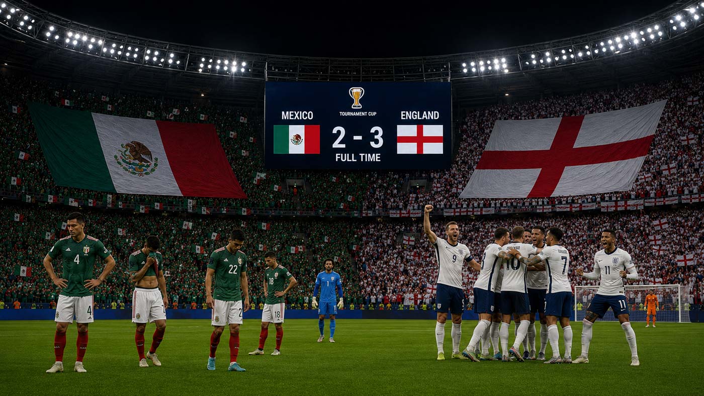 L’Angleterre bat le Mexique 3-2 en huitièmes de finale