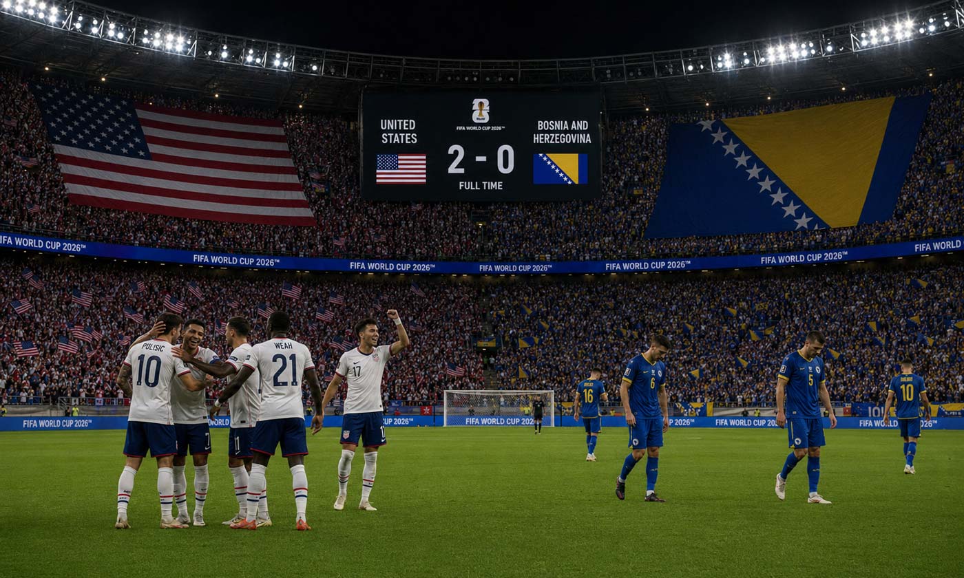 Les États-Unis battent la Bosnie-Herzégovine 2-0 à la Coupe du monde 2026