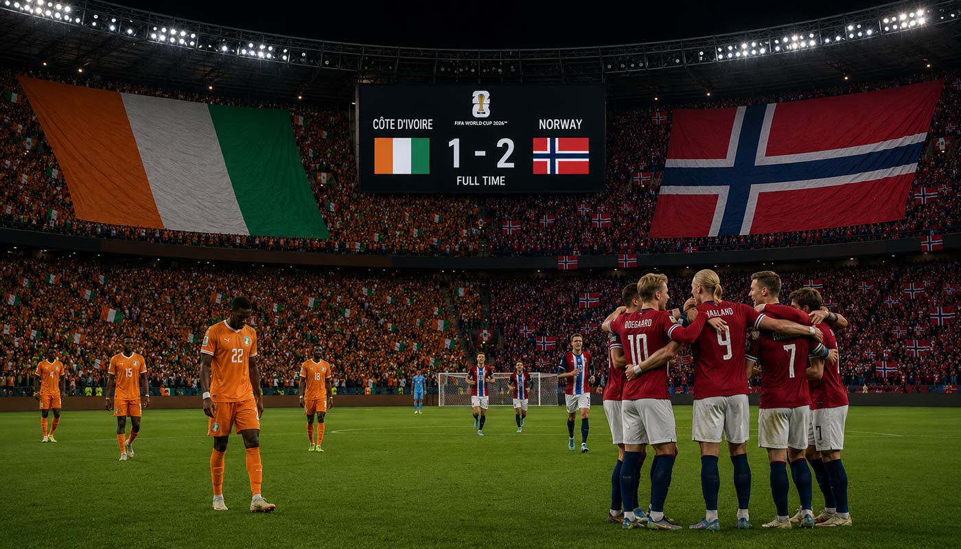 La Norvège bat la Côte d’Ivoire 2-1 en seizièmes de finale de la Coupe du monde 2026