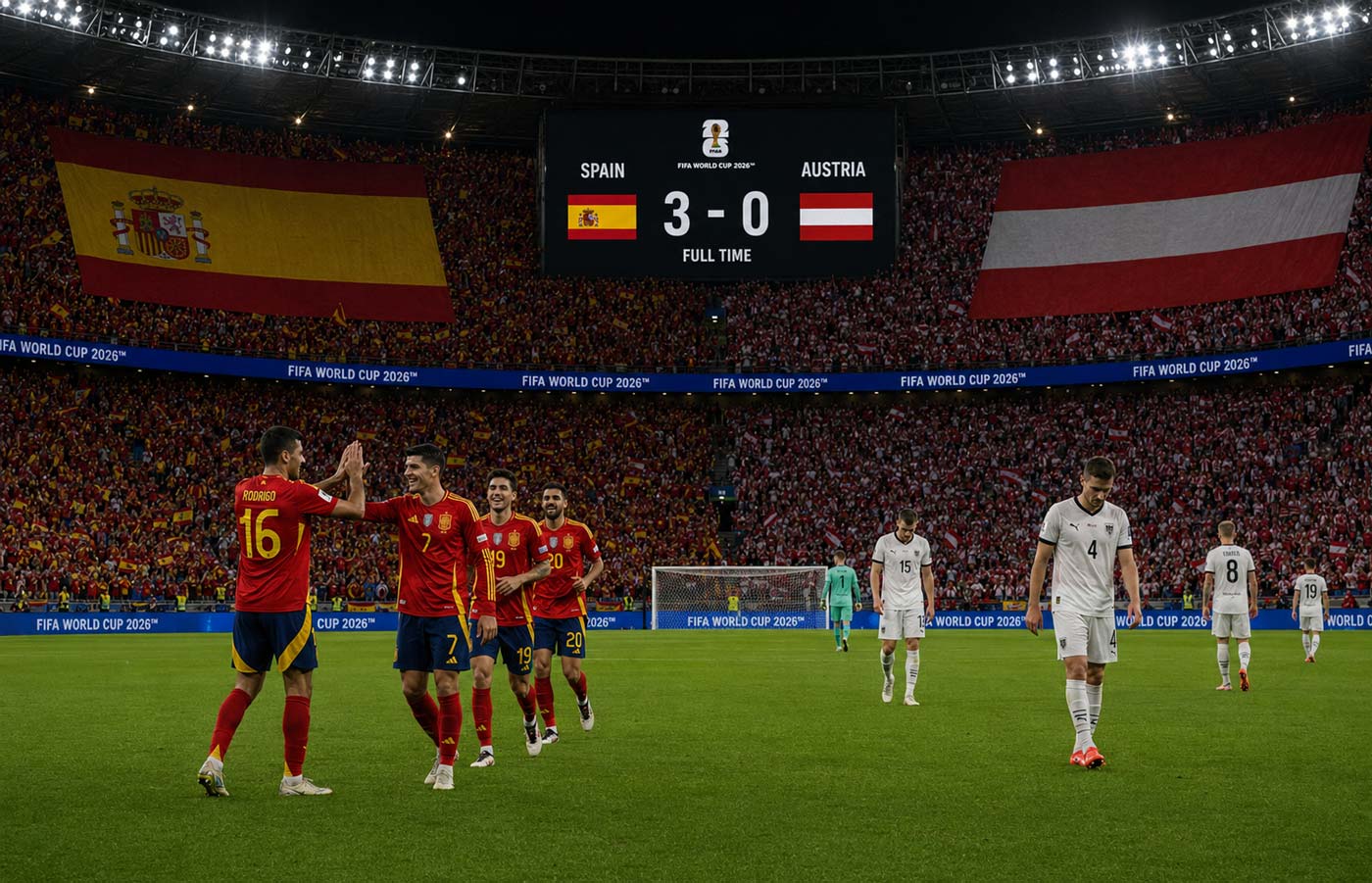 L’Espagne bat l’Autriche 3-0 en seizièmes de finale de la Coupe du monde 2026