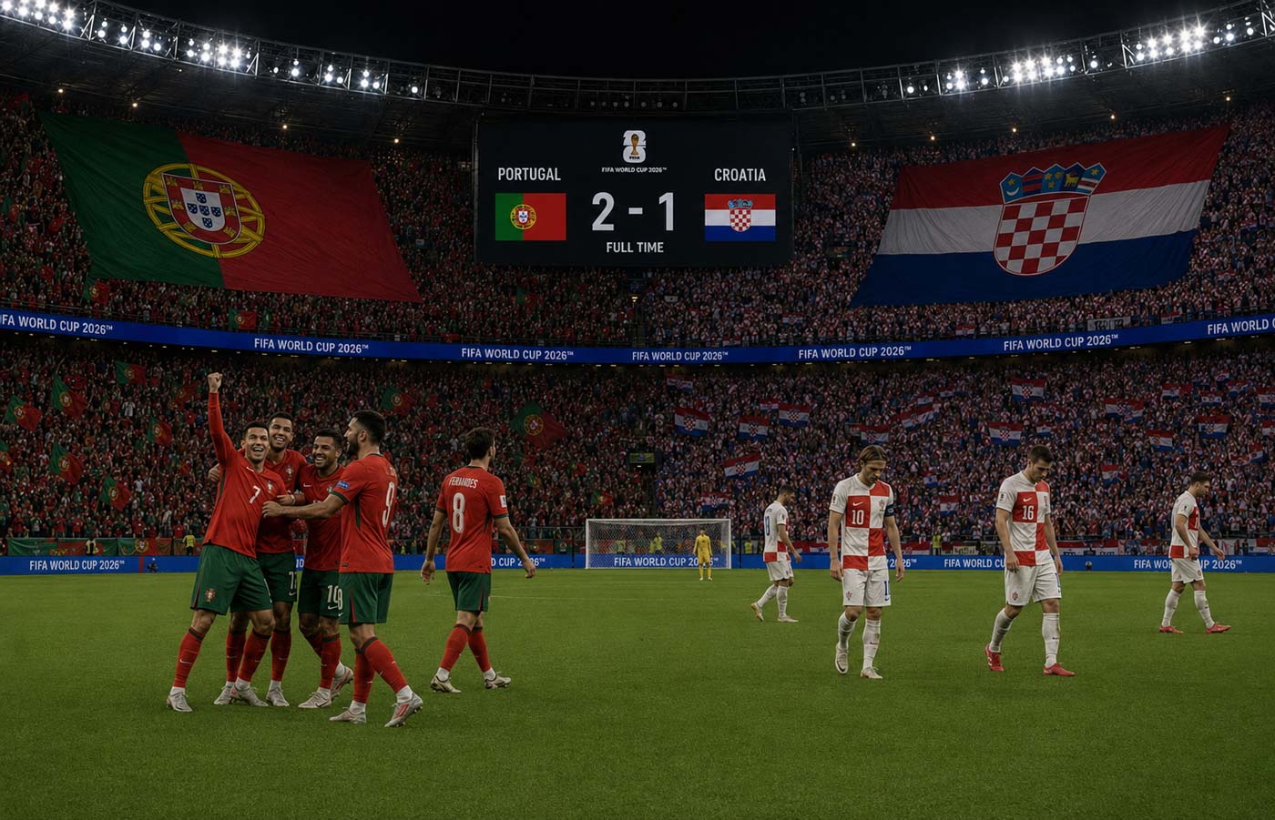 Le Portugal bat la Croatie 2-1 en seizièmes de finale de la Coupe du monde 2026