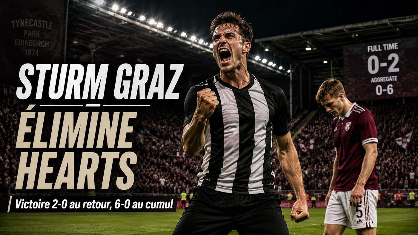Sturm Graz élimine Hearts après une victoire 2-0 à Tynecastle et un succès cumulé de 6-0