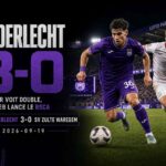 Visuel du match Anderlecht - Zulte Waregem terminé sur le score de 3-0 au Lotto Park