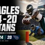 Jalen Hurts mène les Philadelphia Eagles vers une victoire 24-20 contre les Tennessee Titans en NFL