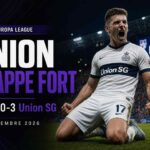 Un joueur de l'Union SG célèbre lors de la victoire 0-3 à Plzeň en Europa League