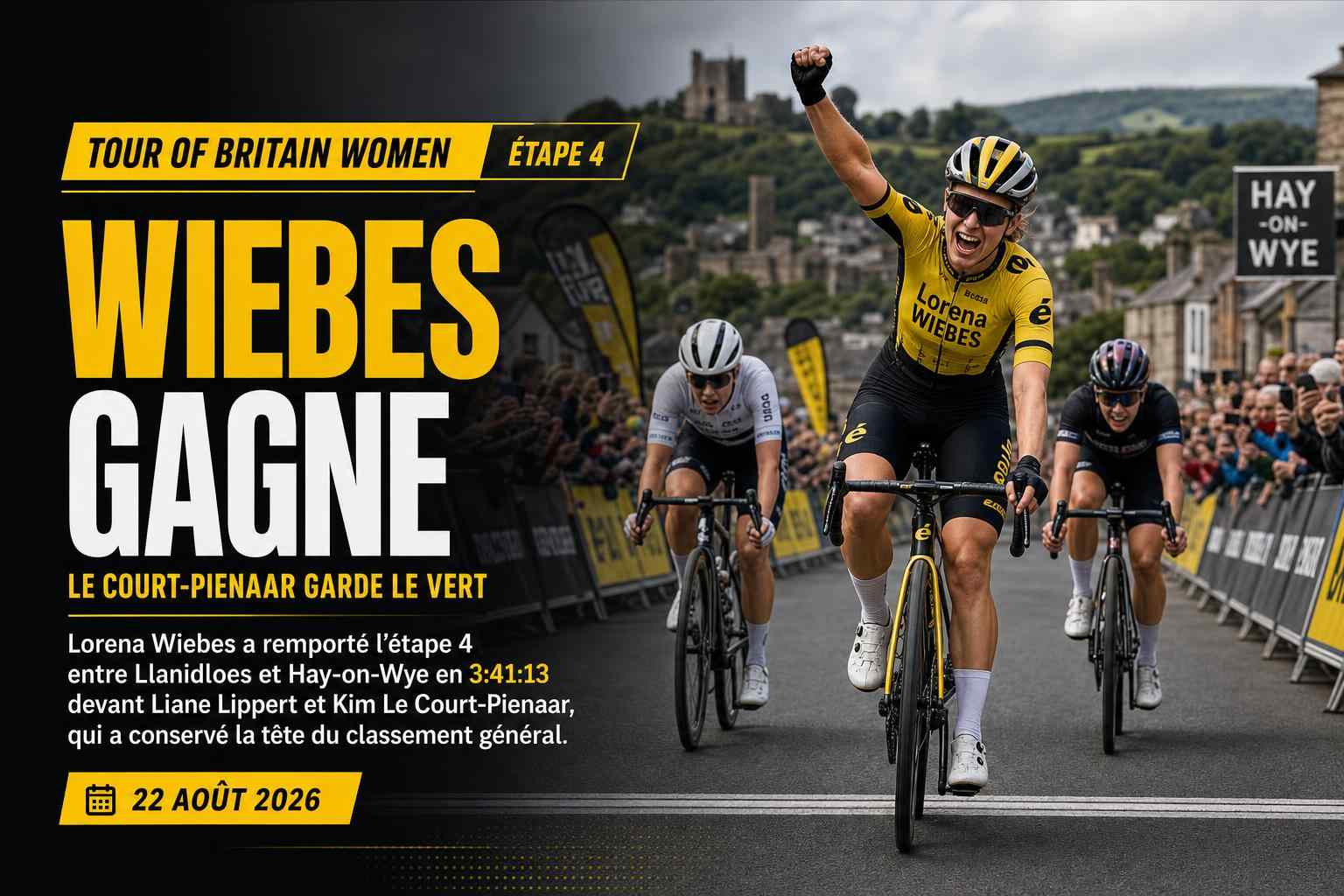 Lorena Wiebes remporte l’étape 4 du Tour of Britain Women 2026 à Hay-on-Wye