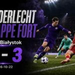Graphique du match Jagiellonia Białystok - Anderlecht terminé sur le score de 0-3 en Europa League