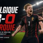Kevin De Bruyne célèbre lors de Belgique - Turquie 3-0 en Ligue des nations à Liège