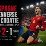 Mikel Merino célèbre lors de la victoire 2-1 de l’Espagne contre la Croatie à Split en Ligue des nations
