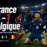 Visuel sportif de la victoire 4-1 de la France contre la Belgique en Ligue des nations à Saint-Denis