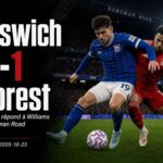 Visuel du match Ipswich Town contre Nottingham Forest terminé sur le score de 1-1 en Premier League