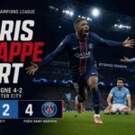 Visuel du match Manchester City - PSG remporté 2-4 par Paris en Ligue des champions