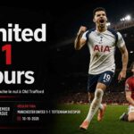 Visuel du match Manchester United - Tottenham Hotspur terminé sur le score de 1-1 à Old Trafford