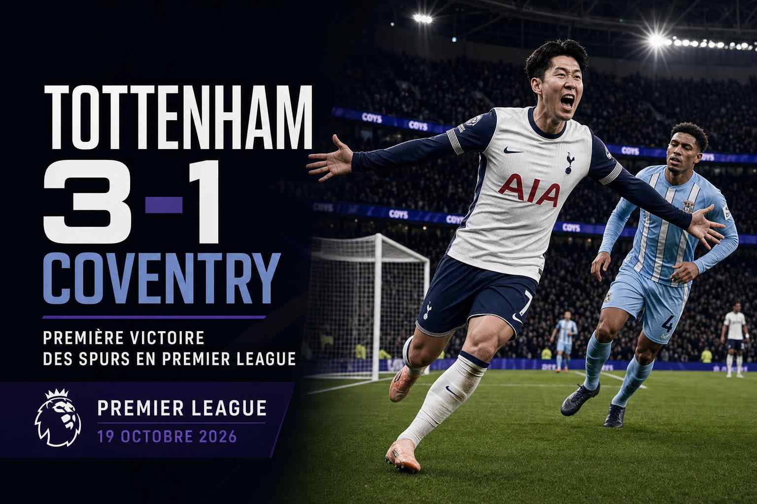 James Maddison et Tottenham célèbrent la victoire 3-1 contre Coventry City en Premier League